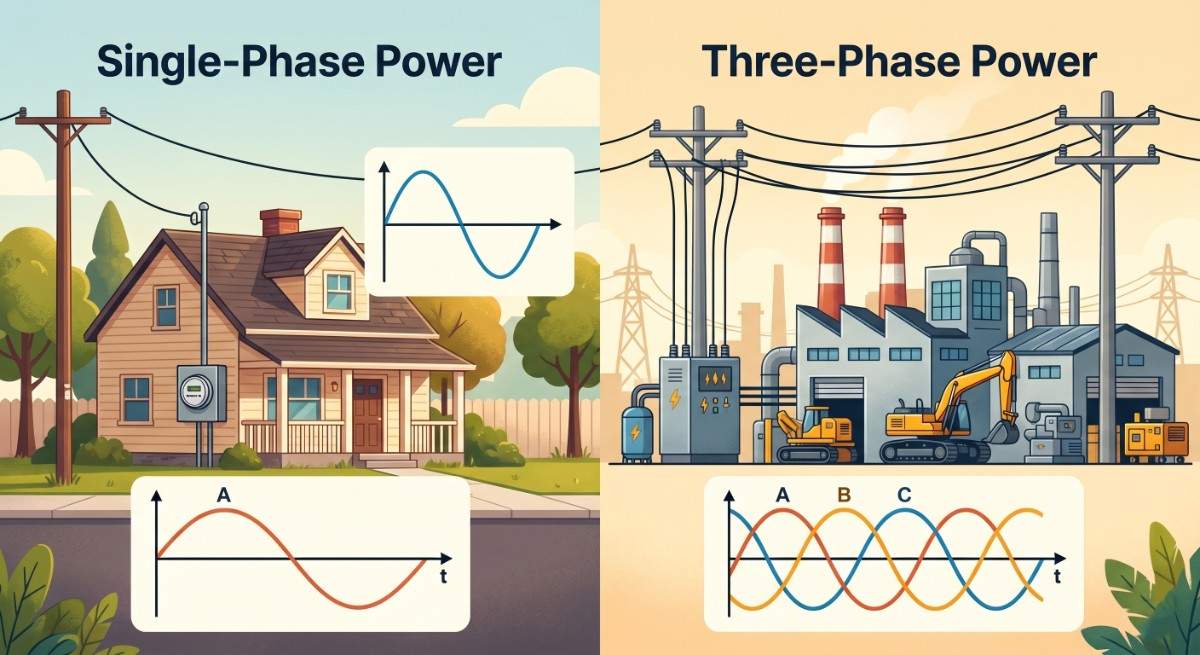 Single Phase vs Three Phase Power: What’s the Difference?