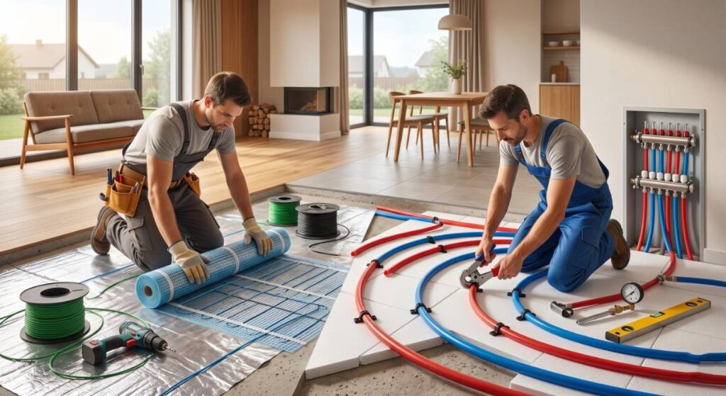 Electric vs Hydronic Underfloor Heating